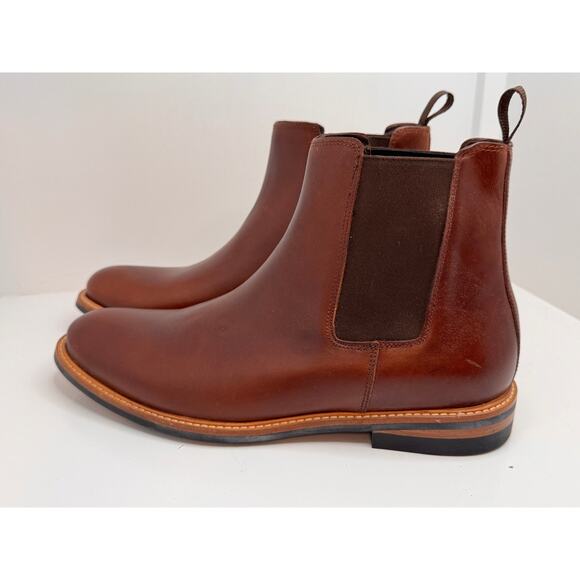 NISOLO Javier Chelsea Boot – Brandy Leather – Men’s Size 12.5 NEW in box - Picture 4 of 14